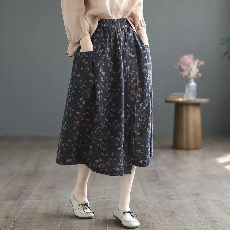 spring-summer-retro-floral-cotton-a-line-skirt