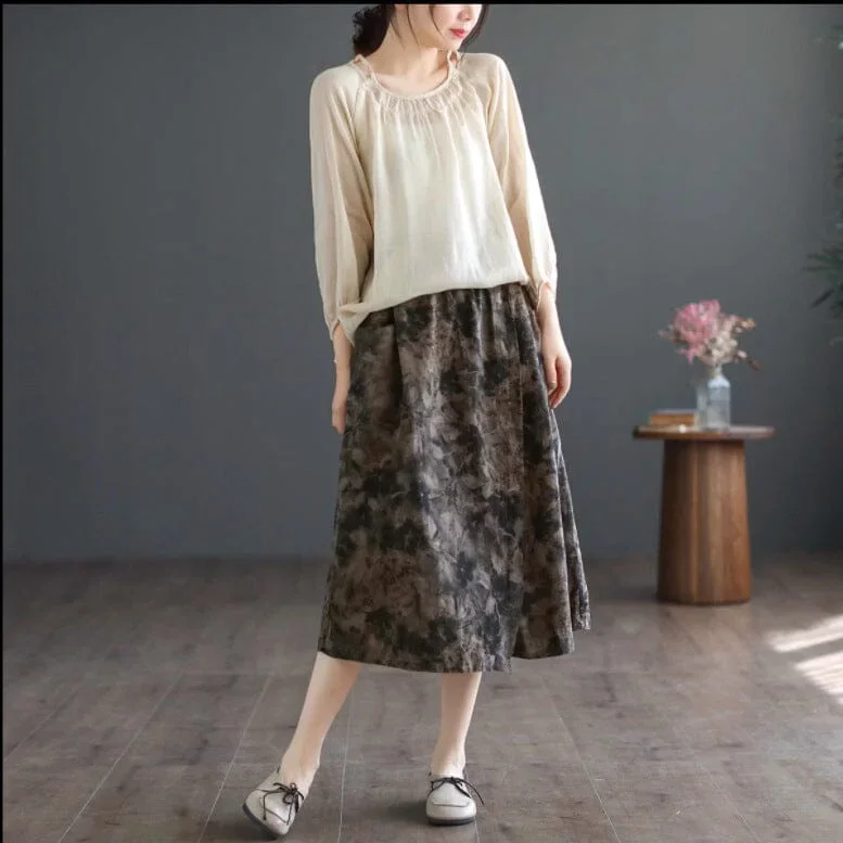 spring-summer-retro-floral-cotton-a-line-skirt