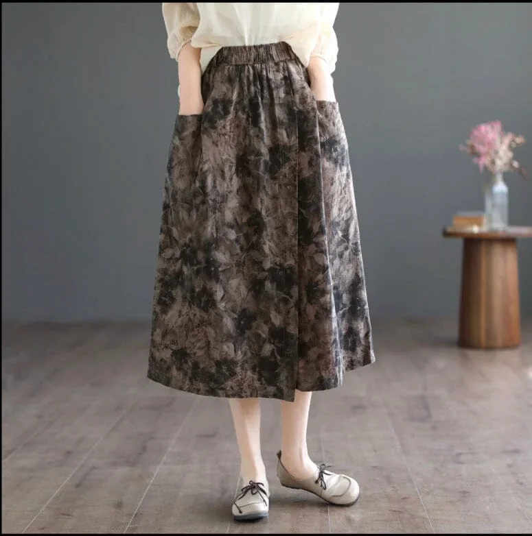 spring-summer-retro-floral-cotton-a-line-skirt