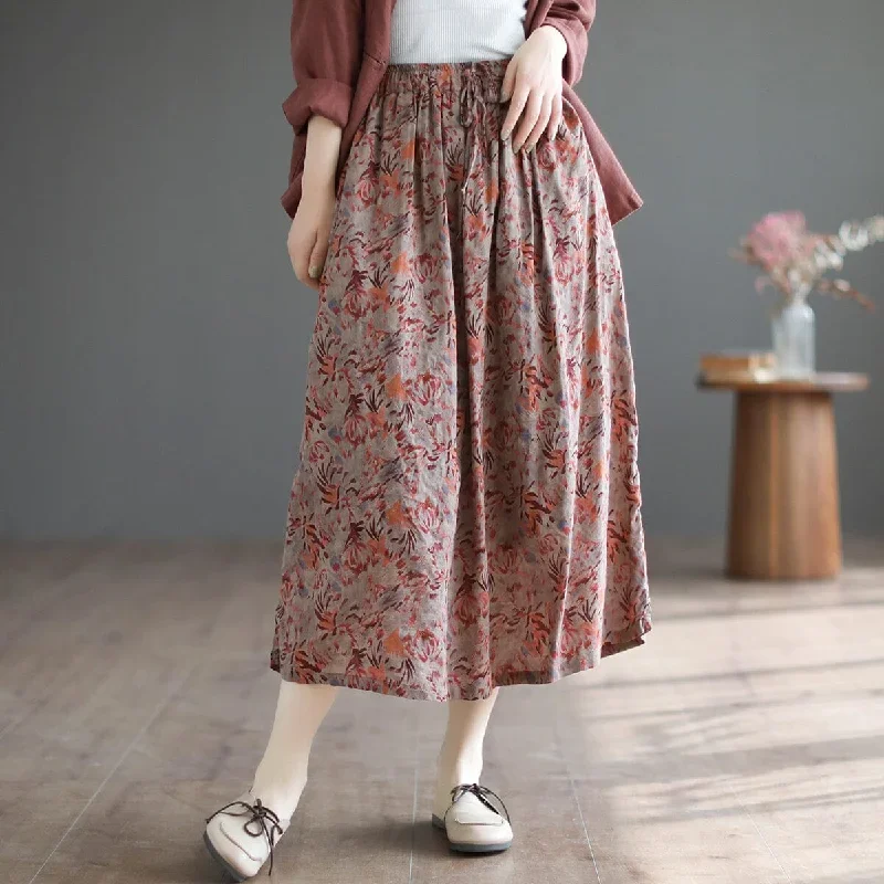 summer-casual-floral-print-cotton-a-line-skirt