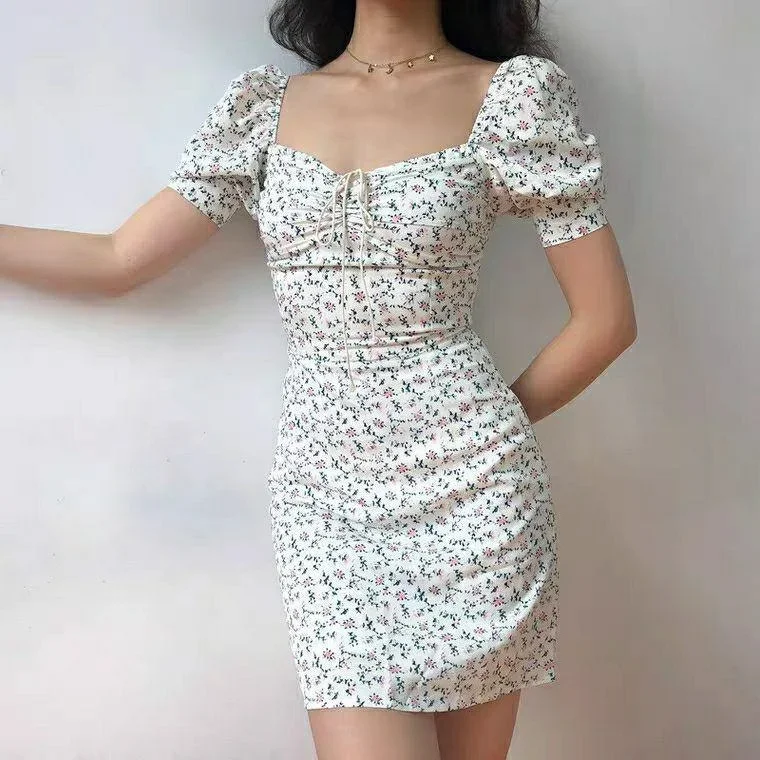 summer-dress-retro-boho-women-tie-neck-floral-print-floral-mini-sexy-white-dress-elegant-puff-sleeve-dresses-korean-vestidos