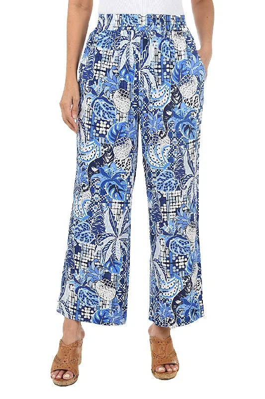 Rio Pineapple Pull-On Palazzo Pant