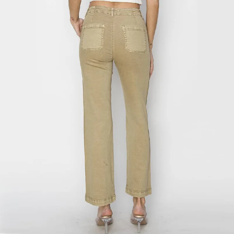 Risen High Rise Twill Taped Pants