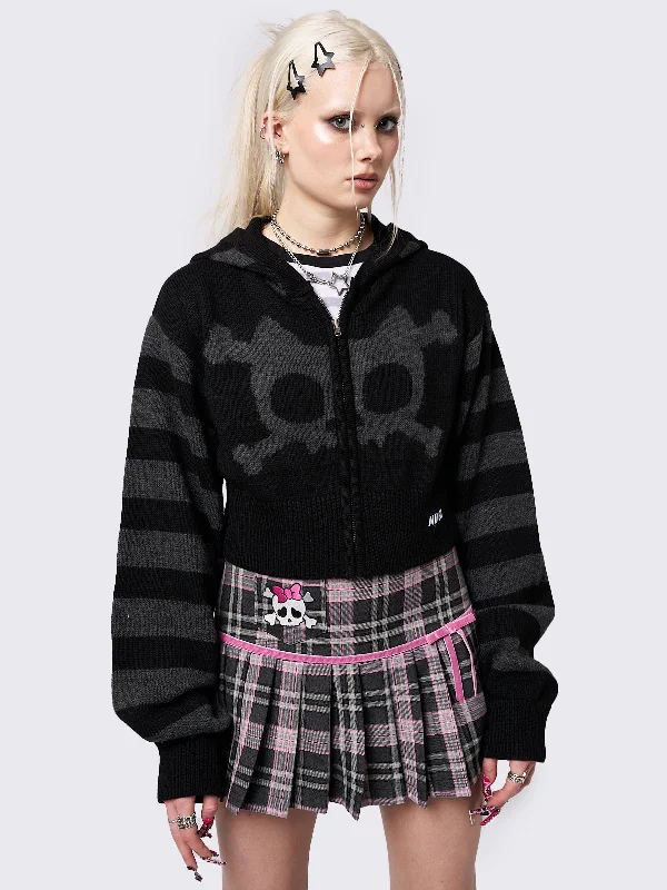 whiskered-skull-cropped-knit-zip-up-hoodie