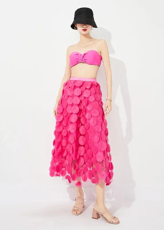 women-rose-elastic-waist-exra-large-hem-tulle-skirt-summer