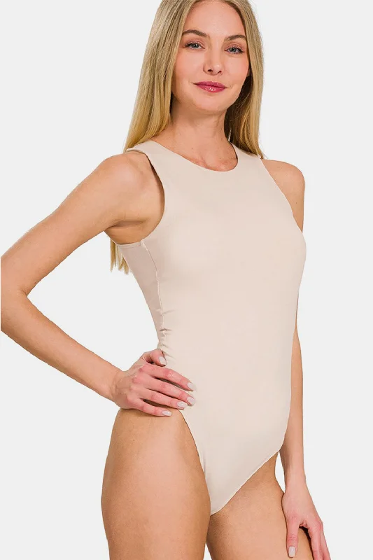 zenana-round-neck-sleeveless-padded-bodysuit